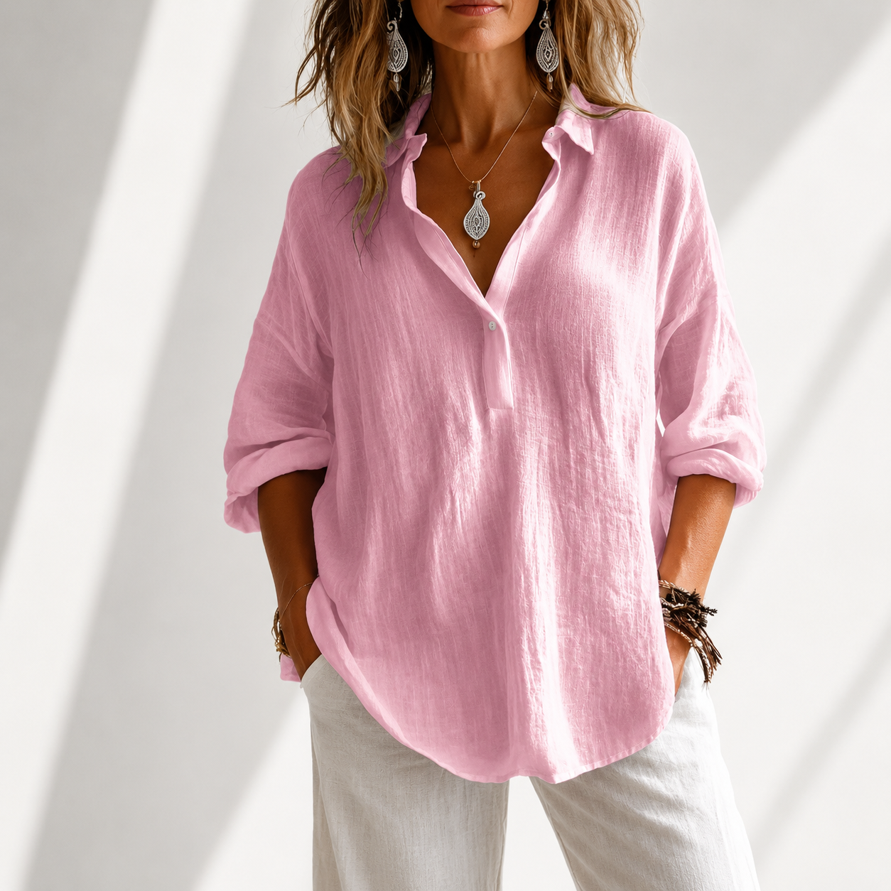 Maren Cotton Linen Blouse