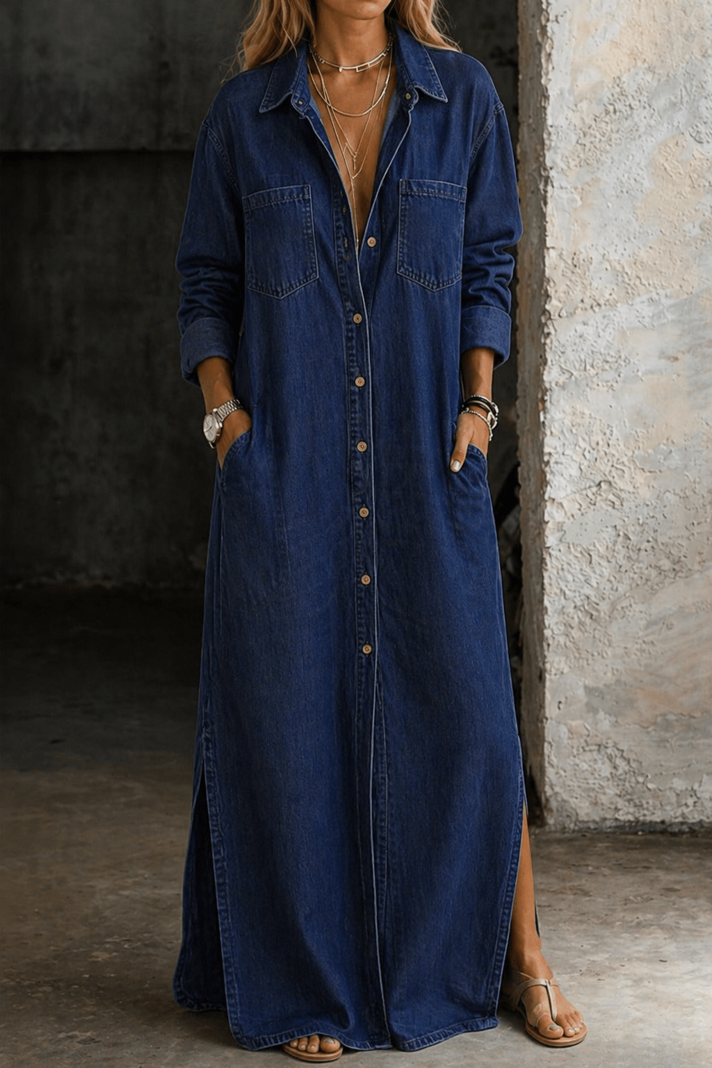 Delana | Button Down Dress - MUSSRA