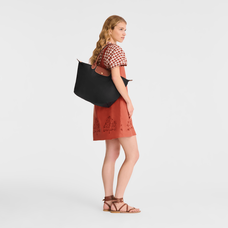 Longchamp - Large Le Pliage Tote, Black - MUSSRA