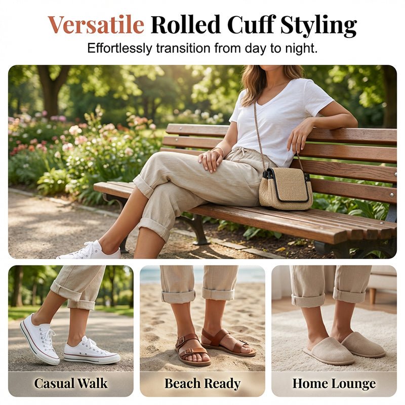 Vara | Casual Cotton Linen Capris - MUSSRA