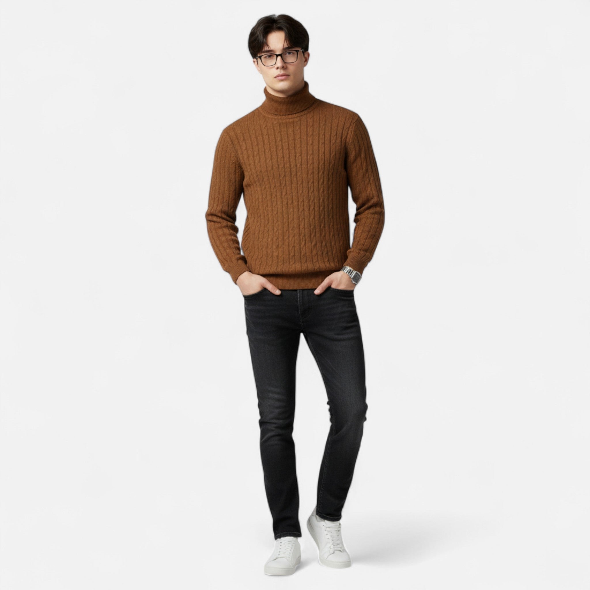 Vara Men’s Wool High - Neck Sweater - MUSSRA