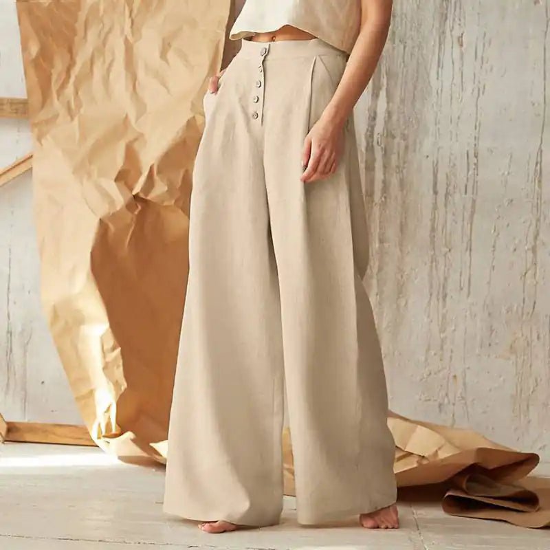 Vintage Plain Button Down Pocket Pants - MUSSRA