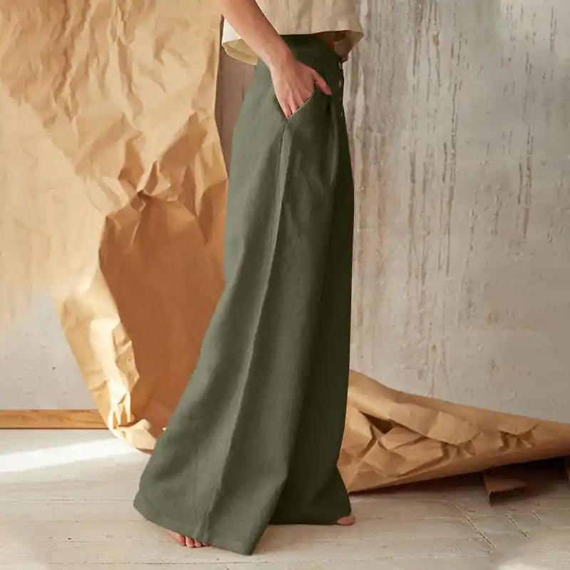 Vintage Plain Button Down Pocket Pants - MUSSRA