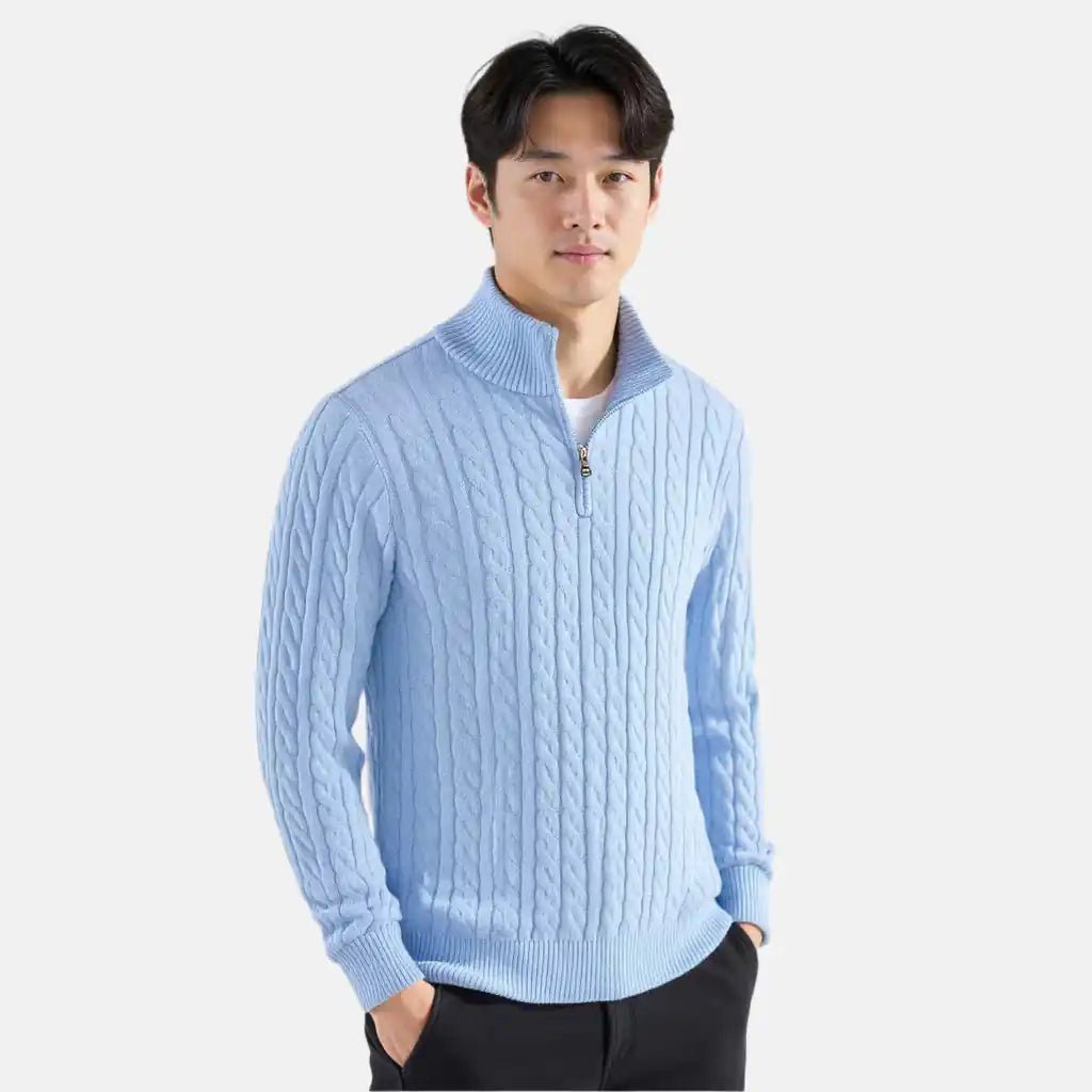 Zipped Cable Sweater - MUSSRA