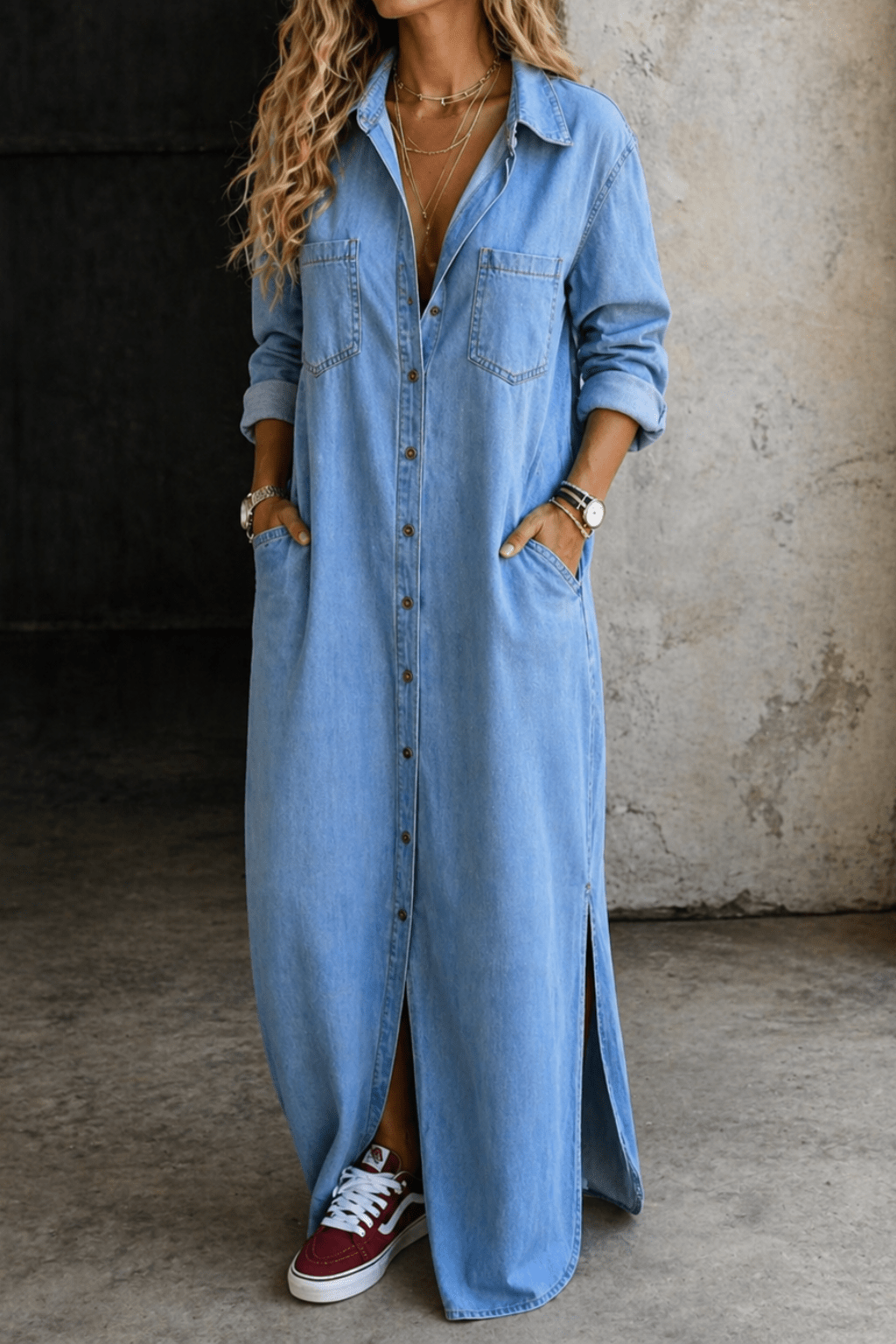 Delana | Button Down Dress - MUSSRA