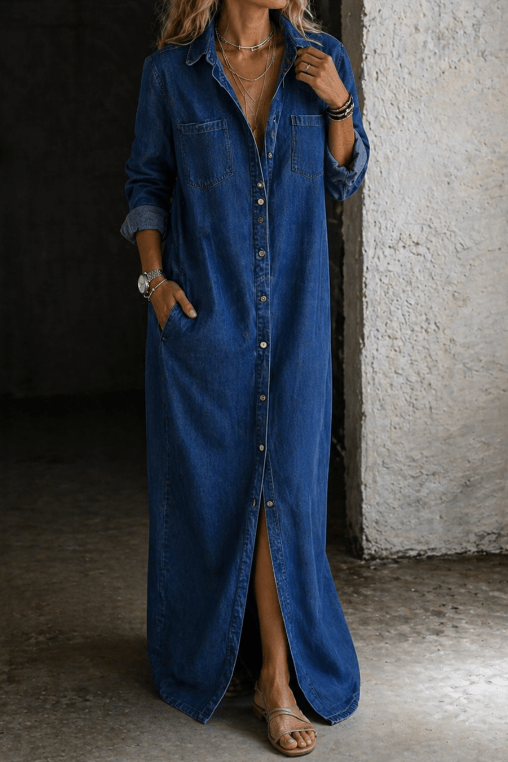 Delana | Button Down Dress - MUSSRA
