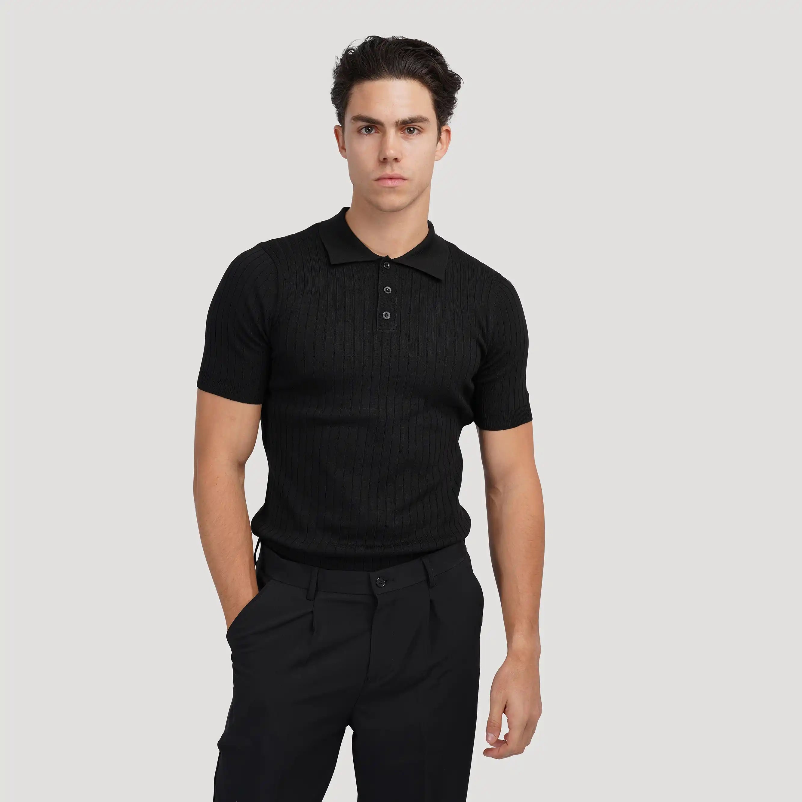 Knitted Polo Shirt - MUSSRA