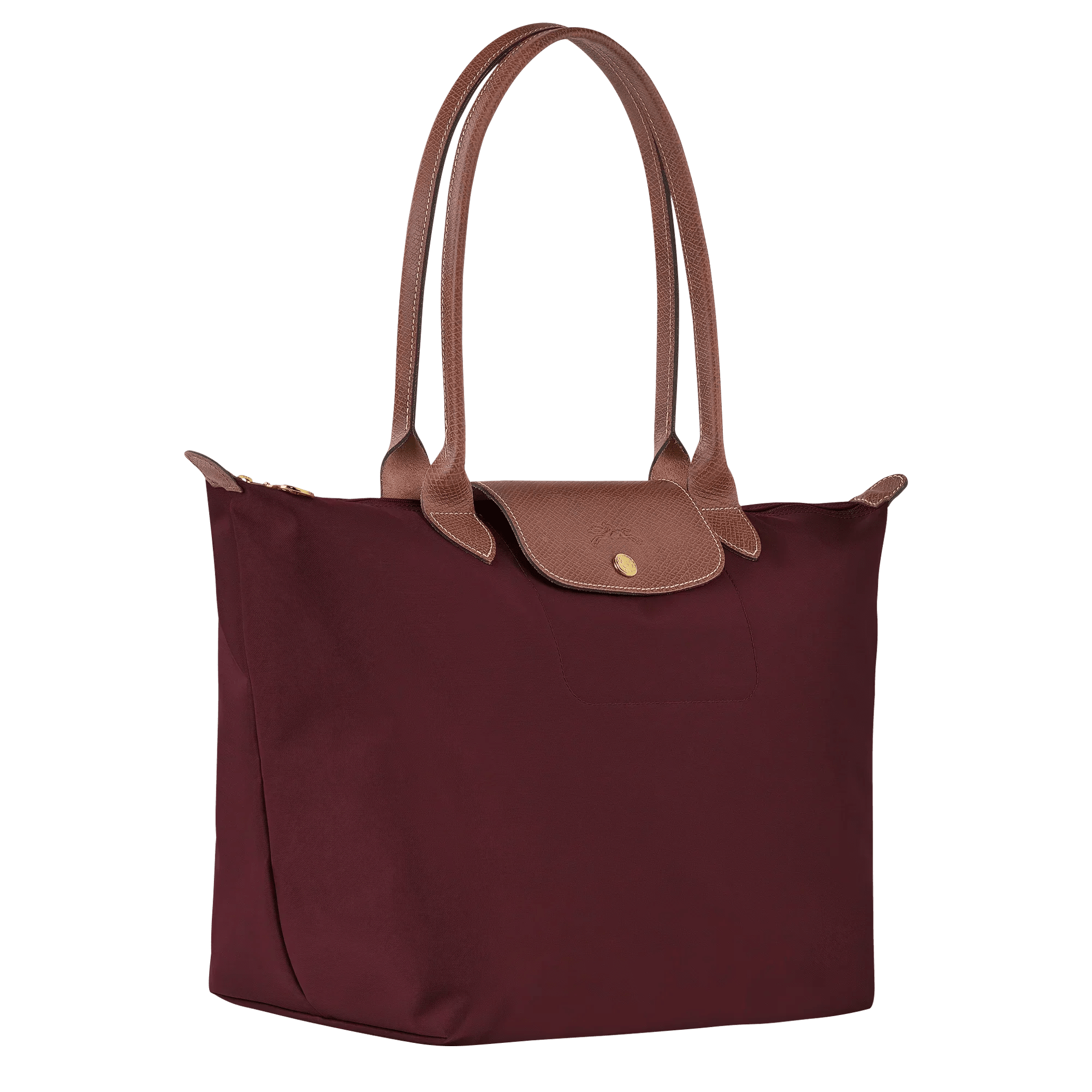 Longchamp - Large Le Pliage Tote, Burgundy - MUSSRA