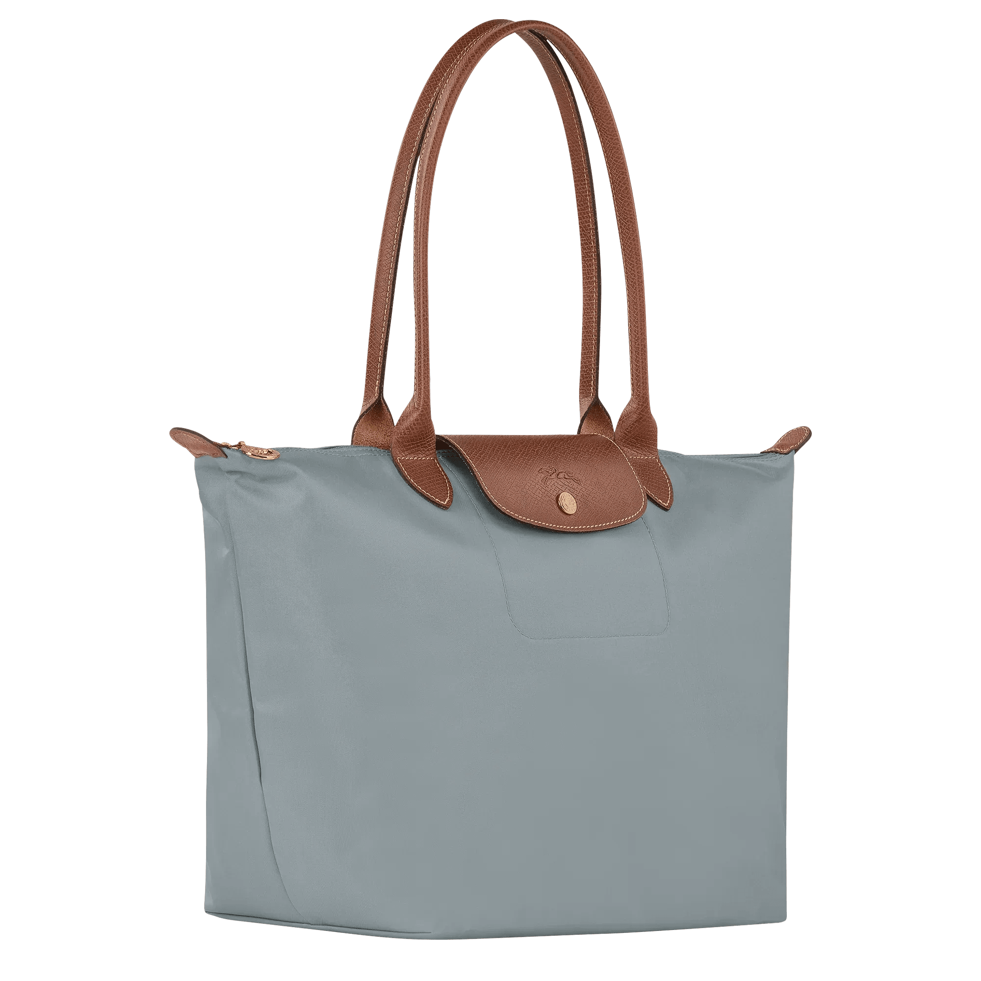 Longchamp - Large Le Pliage Tote, Steel - MUSSRA
