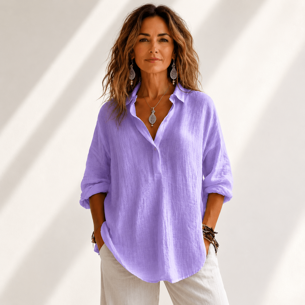 Maren Cotton Linen Blouse - MUSSRA