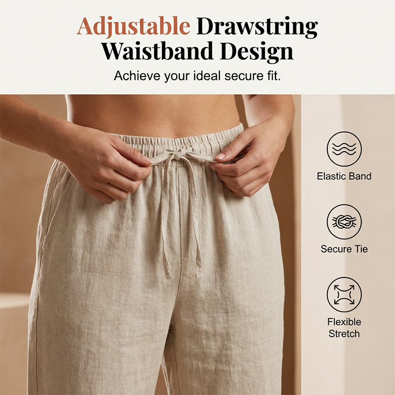 Vara | Casual Cotton Linen Capris