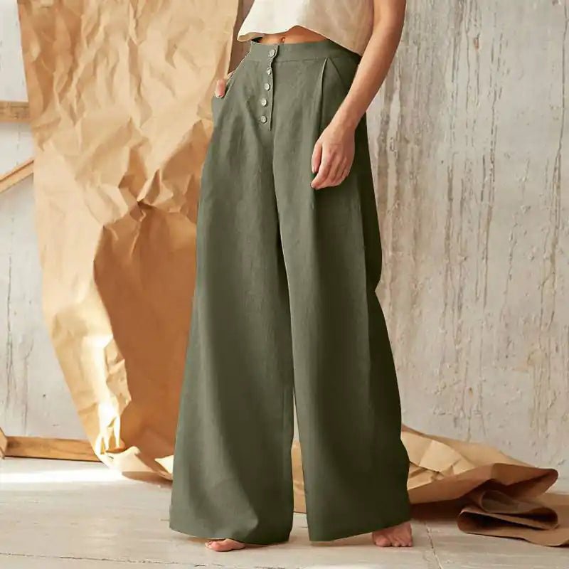 Vintage Plain Button Down Pocket Pants - MUSSRA