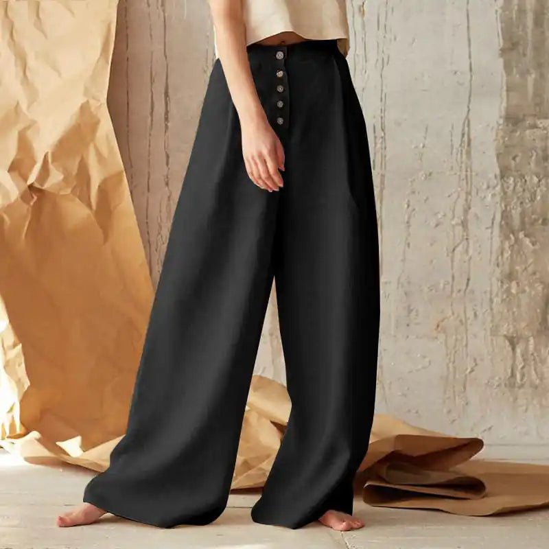 Vintage Plain Button Down Pocket Pants - MUSSRA