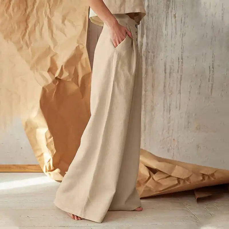Vintage Plain Button Down Pocket Pants - MUSSRA