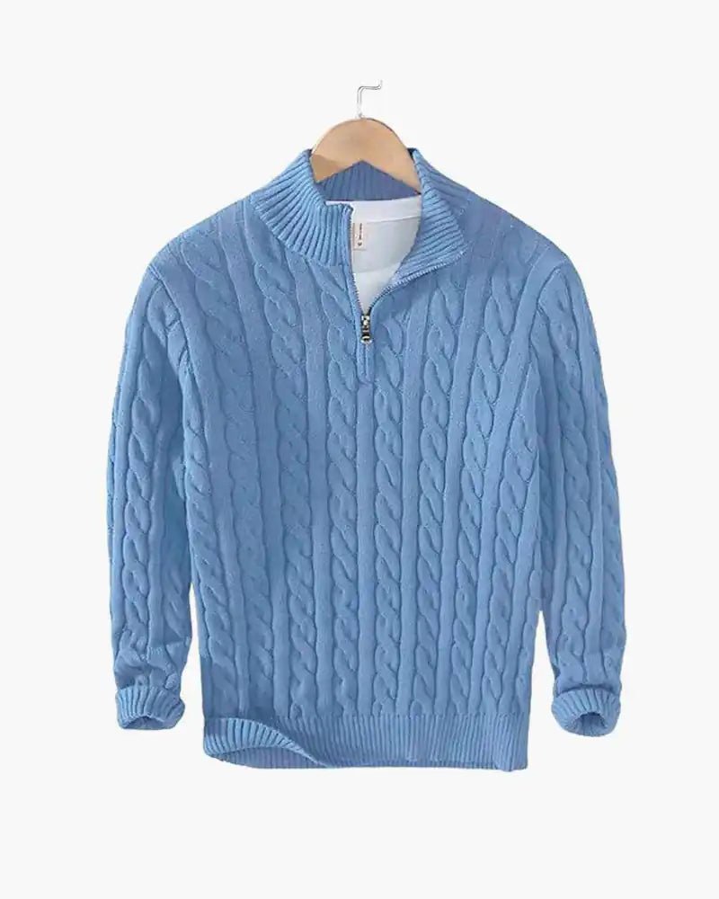 Zipped Cable Sweater - MUSSRA